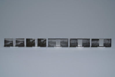 Une collection de photos sur plaques de verres st&eacute;reo de sc&egrave;nes chinoises, d&eacute;but du 20&egrave;me