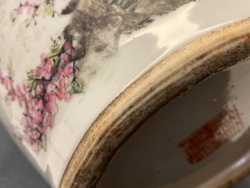 Un vase en porcelaine de Chine qianjiang cai, sign&eacute; pour Ma Qing Yun, 19/20&egrave;me