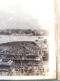 A Chinese album with nine silver gelatin albumen photos of a.o. the Shanghai Bund, dated 1899