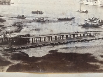 A Chinese album with nine silver gelatin albumen photos of a.o. the Shanghai Bund, dated 1899