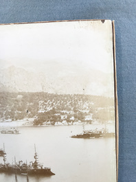 A Chinese album with nine silver gelatin albumen photos of a.o. the Shanghai Bund, dated 1899