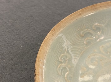 A Chinese qingbai 'twin fish' saucer dish, Song