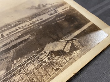 A Chinese album with nine silver gelatin albumen photos of a.o. the Shanghai Bund, dated 1899