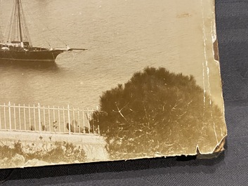 A Chinese album with nine silver gelatin albumen photos of a.o. the Shanghai Bund, dated 1899