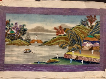 Chinese school, ink and colour on rice paper, Canton, 19th C.: a collection of 39 drawings in six albums