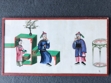 Chinese school, ink and colour on rice paper, Canton, 19th C.: a collection of 39 drawings in six albums