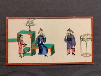 Chinese school, ink and colour on rice paper, Canton, 19th C.: a collection of 39 drawings in six albums