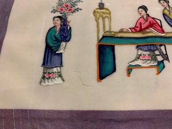 Chinese school, ink and colour on rice paper, Canton, 19th C.: a collection of 39 drawings in six albums