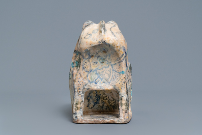 A composite Islamic pottery model of a cat, 20th C.