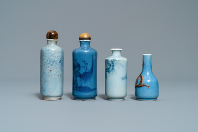 Sept vases miniatures et tabati&egrave;res en porcelaine de Chine, 19/20&egrave;me