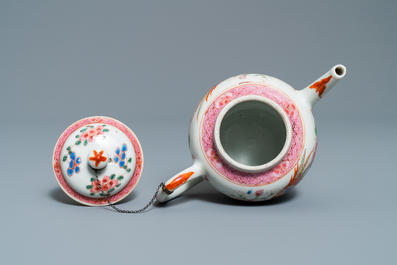 Two Chinese famille rose teapots and a jug and cover, Yongzheng/Qianlong