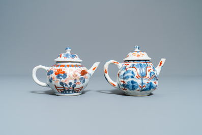 Four Chinese Imari-style teapots and covers, Kangxi