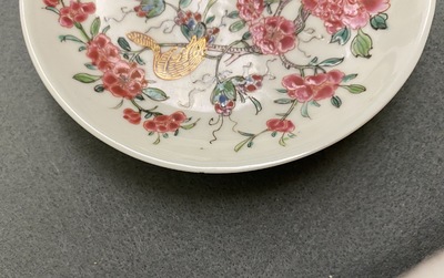 Twelve Chinese famille rose cups and saucers, Yongzheng/Qianlong