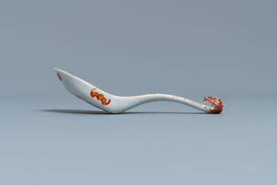 A Chinese famille rose 'nine peaches' spoon, Guangxu mark and of the period
