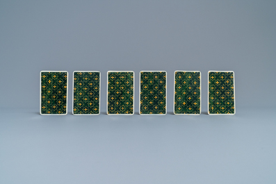 A complete playing cards set with erotic miniatures on ivory, India, early 20th C.