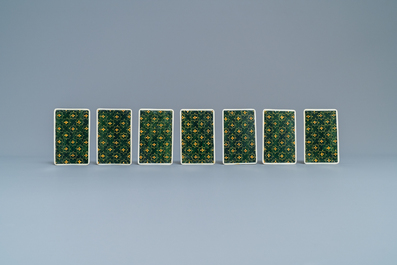 A complete playing cards set with erotic miniatures on ivory, India, early 20th C.