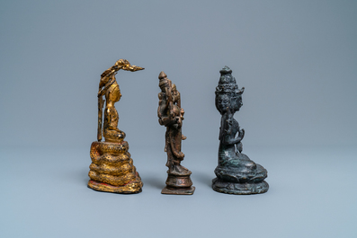 Une collection de figures et fragments en bronze, Inde, Tha&iuml;lande et Tibet, 19&egrave;me et avant