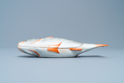 A fine Chinese export fish-shaped tureen and cover, Qianlong
