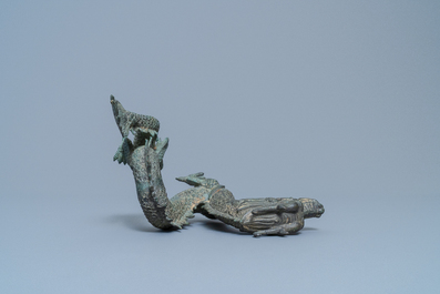 Un mod&egrave;le d'un dragon en bronze, Chine, 19/20&egrave;me