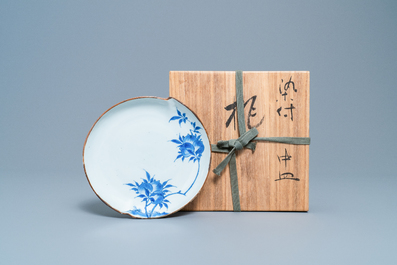 A Chinese blue and white Japanese market ko-sometsuke 'peach' dish, Tianqi