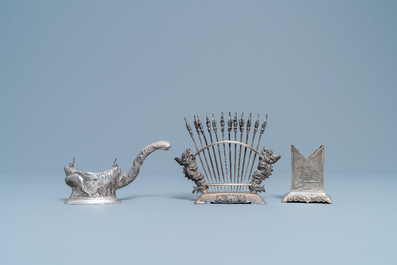 Een collectie zilveren voorwerpen, Vietnam, vroeg 20e eeuw