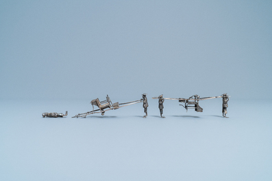 A group of Chinese silver miniatures, 19th C.