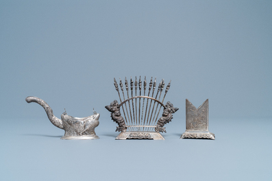 Een collectie zilveren voorwerpen, Vietnam, vroeg 20e eeuw