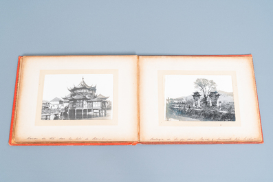 An album with thirteen black and white silver gelatin photos of China, dated 1903