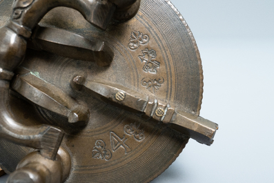 A bronze nest of weights, Nuremberg, Germany, 17th C.