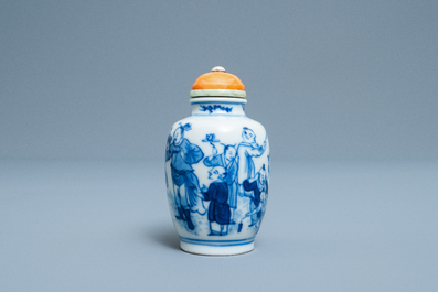 Een Chinese blauw-witte snuiffles, Chenghua merk, Yongzheng
