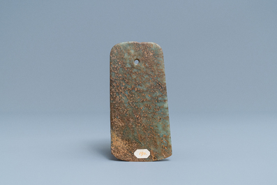 A Chinese jade axe, Warring States period or later