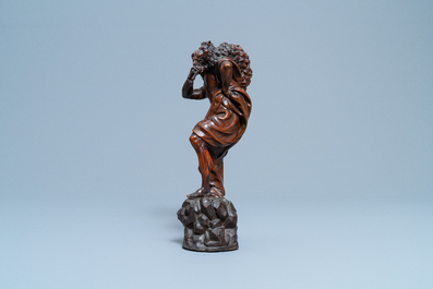 'Le Christ bon pasteur', buis sculpt&eacute;, Anvers, 16&egrave;me