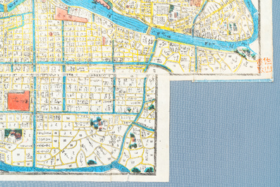 Izumiya Ichibei, Japan, ca. 1844-1848: A hand-coloured map of Tokyo