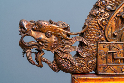A Chinese gilt carved wood screen for the Straits or Peranakan market, 19th C.
