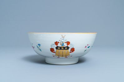 A Chinese famille rose armorial bowl, Qianlong