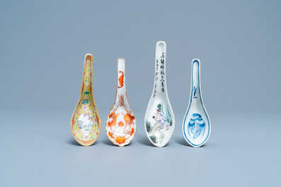 Four various Chinese spoons, 19/20th C.