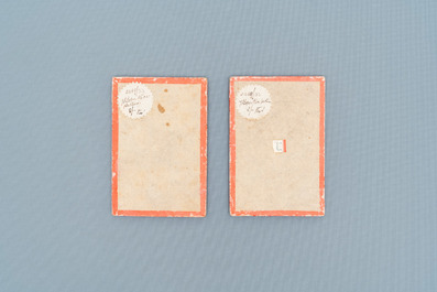 Chinese school, Canton, ink and colour on paper, 19th C.: an album and two boxes with 70 paintings