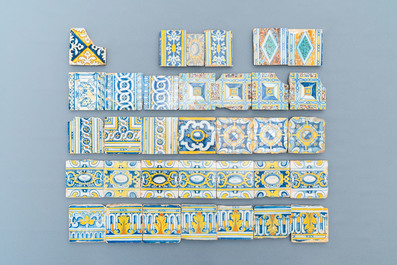 A collection of 34 Spanish tiles, 17th C.