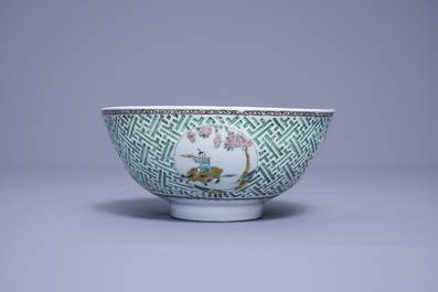 A Chinese famille rose relief-decorated bowl, Yongzheng