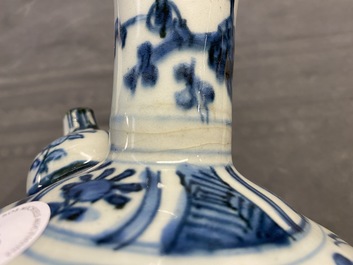 A Chinese blue and white 'flying horse' kendi, Wanli