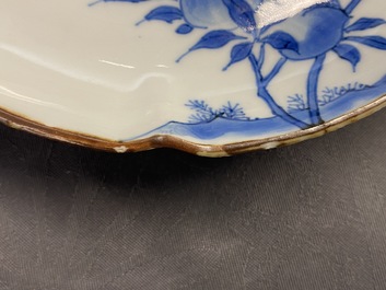 A Chinese blue and white Japanese market ko-sometsuke 'peach' dish, Tianqi