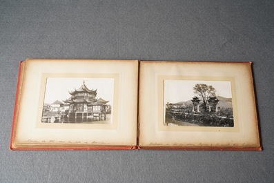 An album with thirteen black and white silver gelatin photos of China, dated 1903