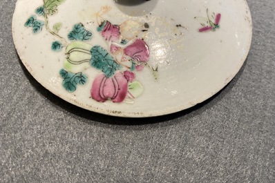 Deux pots &agrave; gingembre en porcelaine de Chine famille rose, 19&egrave;me
