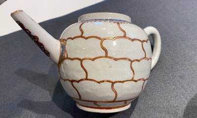 Three various Chinese porcelain teapots and covers, Qianlong