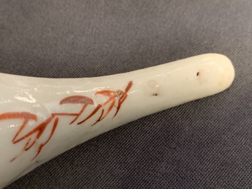 Five Chinese polychrome spoons, 19/20th C.