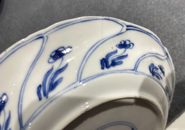 Een collectie blauw-wit Chinees porselein, Kangxi