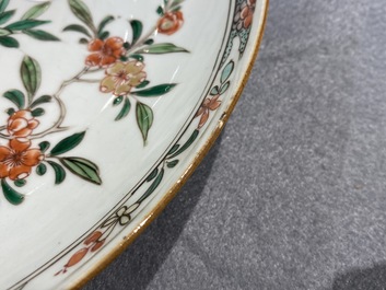 A pair of Chinese famille verte dishes, Kangxi