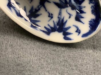Neuf cuill&egrave;res en porcelaine de Chine pour le march&eacute; Straits ou Peranakan, 19/20&egrave;me