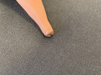 Six Chinese Yixing stoneware, lacquer and Canton enamel spoons, 19/20th C.