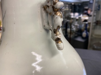 Three Chinese famille rose vases, 19/20th C.